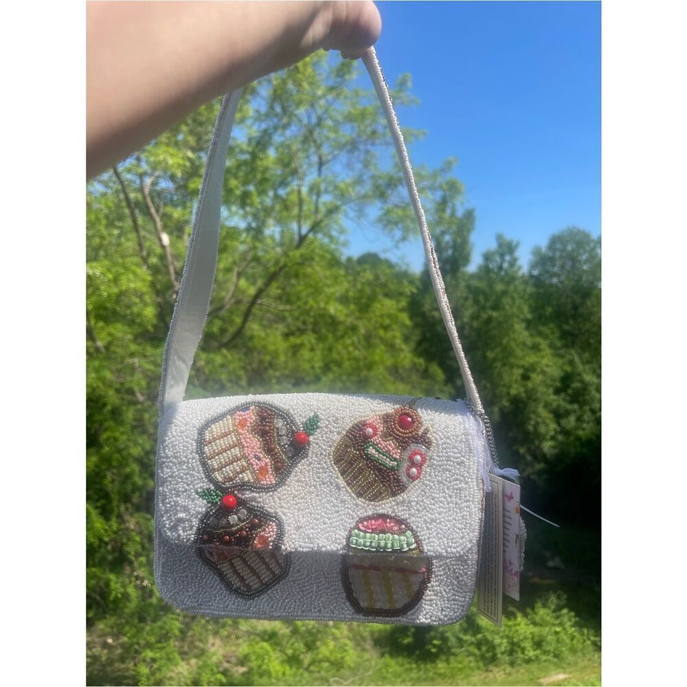 Viral Beaded Bag - Cupcakes Design - viral beaded purse from TJMaxx TikTok trend